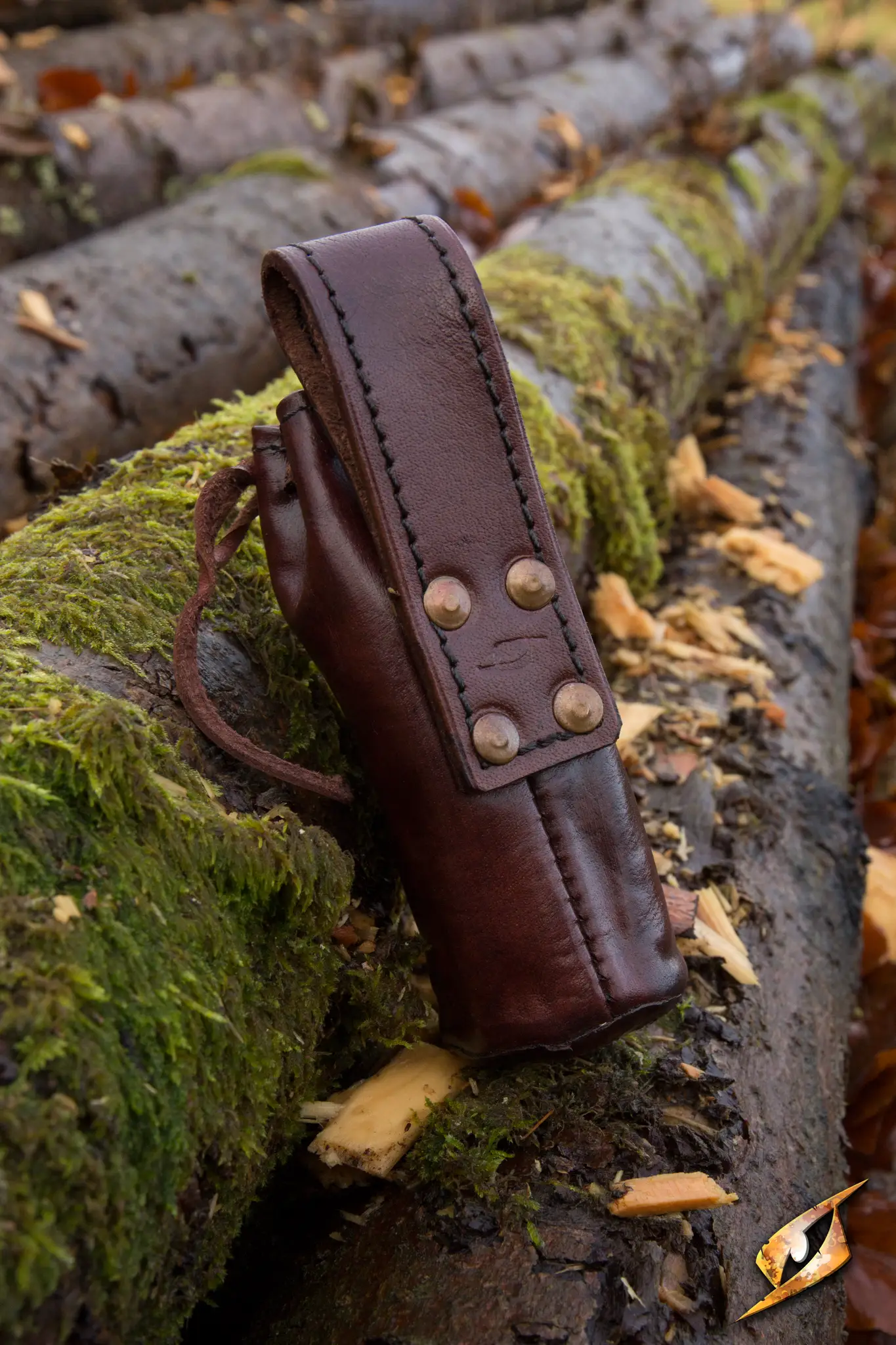 Telescope With Leather Pouch - Brass - Image 2